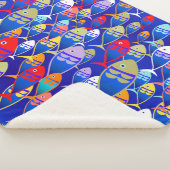 カラフルアールデコデザイン シェルパブランケット (3/4)