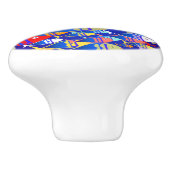 カラフルアールデコデザイン セラミックノブ (側面)