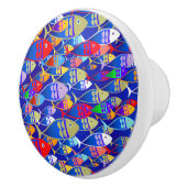 カラフルアールデコデザイン セラミックノブ (右)