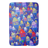 カラフルアールデコデザイン バスマット (正面縦)