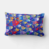 カラフルアールデコデザイン ランバークッション (裏面)