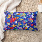 カラフルアールデコデザイン ランバークッション (ブランケット)