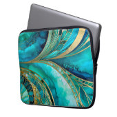 カラフルアールデコノートPCケース ラップトップスリーブ (正面左)