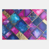 カラフルアールデコ包装紙シート ラッピングペーパーシート (正面)