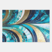 カラフルアールデコ包装紙シート ラッピングペーパーシート (正面3)