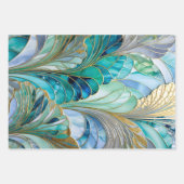 カラフルアールデコ包装紙シート ラッピングペーパーシート (正面3)