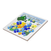 カラフルアールデコ花デザイン タイル (側面)