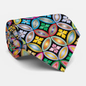 カラフルアールヌーボーフローラ ネクタイ (ロール)