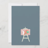 カラフルア絵を描ブ誕生日 招待状 (裏面)