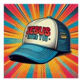 カラフルイエストラックのキャップ！ ポスター