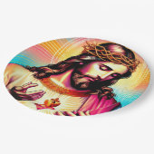 カラフルイエス紙プレート! ペーパープレート (アングル)