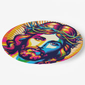 カラフルイエス紙プレート! ペーパープレート (アングル)