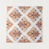 カラフルイカットパターンのヴィンテージスタイル。エレガント タペストリー (正面(横))