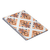 カラフルイカットパターンのヴィンテージスタイル。エレガント ノートブック (右側)