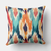 カラフルイカット部模様 クッション (裏面)