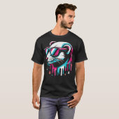 カラフルイタチサングラスアートクール Tシャツ (正面フル)