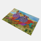 カラフルイタリアンGreyhound Door Mat 18" x 24" ドアマット (アングル)