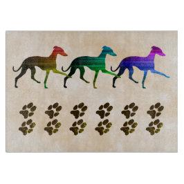 カラフルイタリアンGreyhounds カッティングボード
