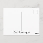 カラフルイバラの冠を覆うキリスト教の十字架 ポストカード (裏面)