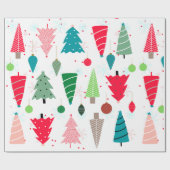 カラフルイラストレーションの可愛い子供へ木 ラッピングペーパー (フラット)