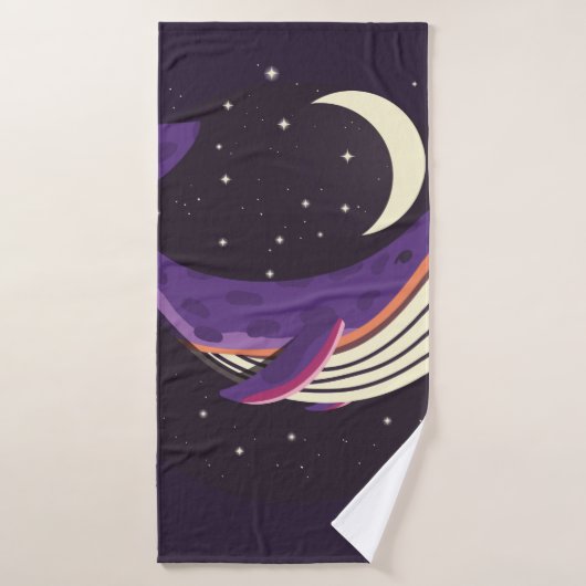 カラフルイラストレーションポートレート バスタオル (バスタオル)