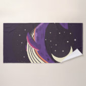 カラフルイラストレーションポートレート バスタオル (バスタオル)