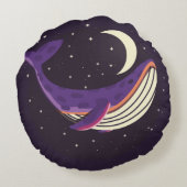 カラフルイラストレーションポートレート ラウンドクッション (裏面)