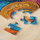 カラフルイラストレーション。 ジグソーパズル (側面)