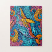 カラフルイラストレーション。 ジグソーパズル (縦)