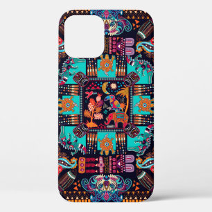 カラフルイラストレーション iPhone 12ケース