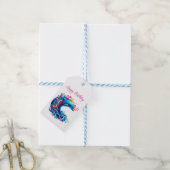 カラフルイルカのスプラッシュ ギフトタグ (より糸付き)