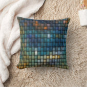 カラフルインターレースデザインから成るストライプ クッション (ブランケット)