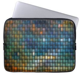 カラフルインターレースデザインから成るストライプ ラップトップスリーブ