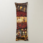 カラフルインディアンコーンのカーネルフォト ボディピロー (裏面 (縦))