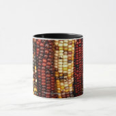 カラフルインディアンコーンのカーネルフォト マグカップ (中央)