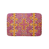 カラフルインディアン刺しゅうプリント バスマット (正面)