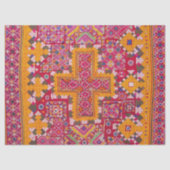 カラフルインディアン刺しゅうプリント 薄葉紙 (正面)
