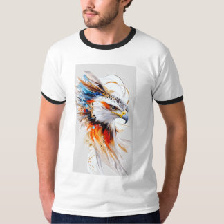 カラフルイーグルアートメンズリンガーTシャツ – Arti Tシャツ