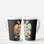 カラフルイースターバニ飾ーグ カフェラテマグ