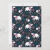 カラフルウィンターワンダーランド誕生日 招待状 (裏面)