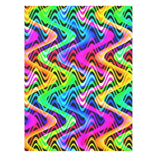 カラフルウェイブ テーブルクロス (正面)