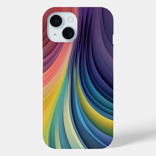 カラフルウェーブ抽象芸術 Case-Mate iPhoneケース (裏面)