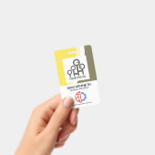 カラフルウェーブ社 従業員写真テンプレートID バッジ (手持ち)