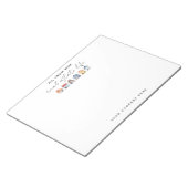 カラフルウォーターカラー実在ハウス ノートパッド (アングル)