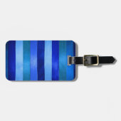 カラフルウッドデザインブルー ラゲッジタグ (正面横)
