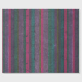 カラフルウッドルッ素朴クピンクティール（緑がかった色）紫鮮やか ラッピングペーパー (フラット)