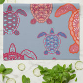 カラフルウミガメ キッチンタオル (折り畳み)