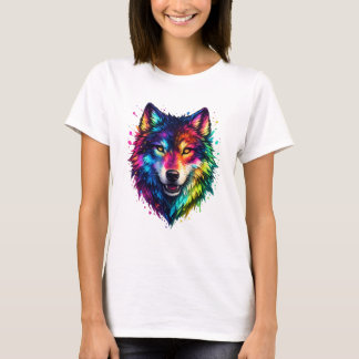 カラフルウルフ Tシャツ