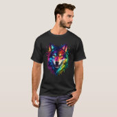 カラフルウルフ Tシャツ (正面フル)