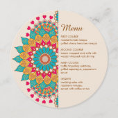 カラフルエスニックはっきりしたマンダラ結婚&ブライト メニュー (正面)
